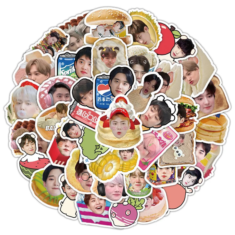 EXO Stickers Pack: Funny Food Graffiti Decals for Fans - Laptop, Phone, Guitar, Car, Bike (Online Order Only)