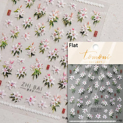 Romantic Lily of The Valley Candle Holder Wreath Bowknot Butterfly Dreamy Adhesive Nail Art Decorations Stickers Manicure Decals (Online Order Only)