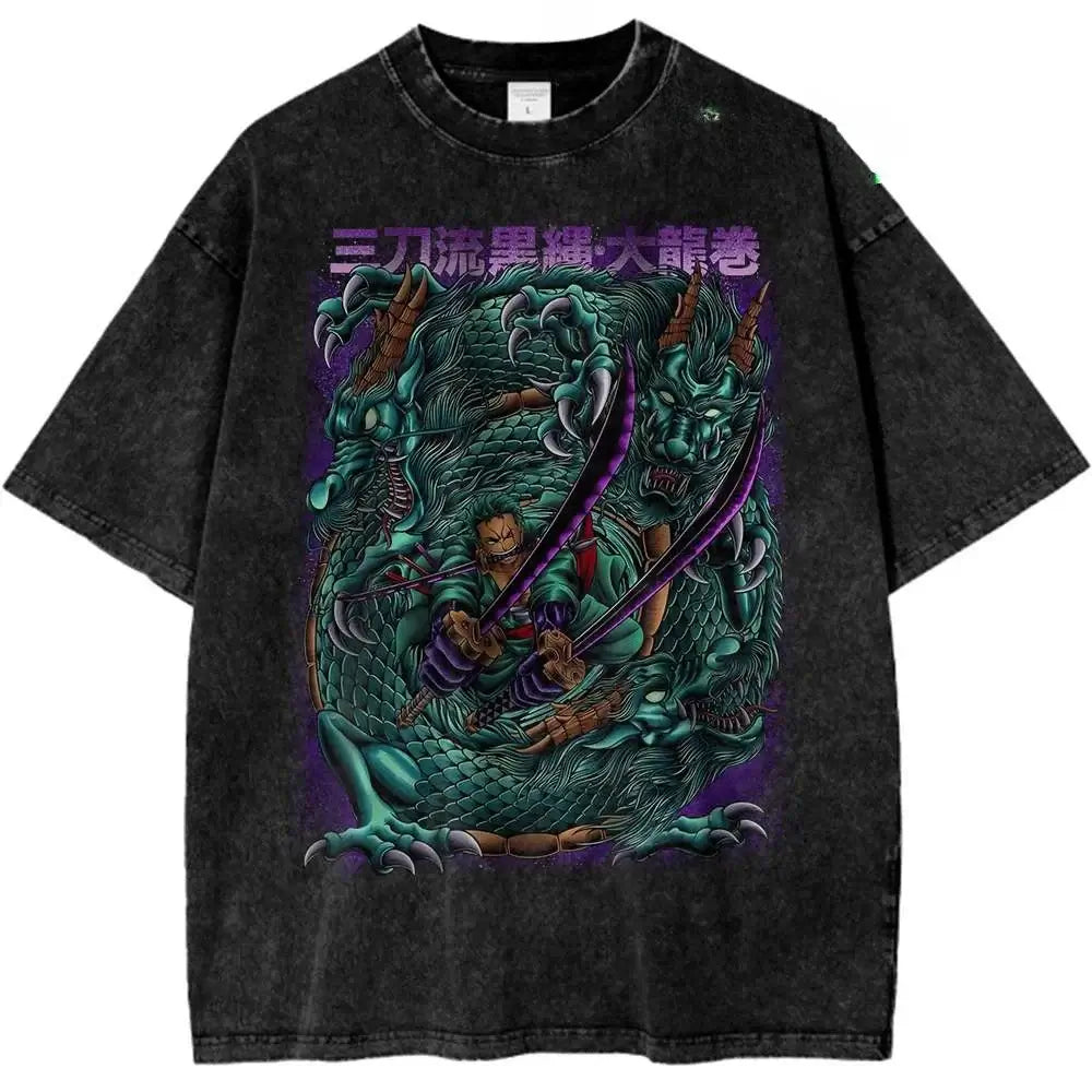 Roronoa Zoro Shirt One Piece Retro Anime T-Shirt (ONLINE ORDER ONLY)