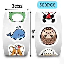 500pcs Cute Reward Stickers Roll Encourage Sticker for Kids Motivational Star Decals for School Teacher Student Stationery (ONLINE ORDER ONLY)