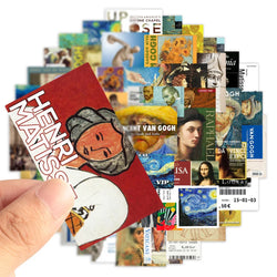 10/50Pcs Oil Painting Style Art Pattern Artist Van Gogh Stickers for Laptop Phone Guitar Suitcase Notebooks Motorcycle Sticker (Online Order Only)