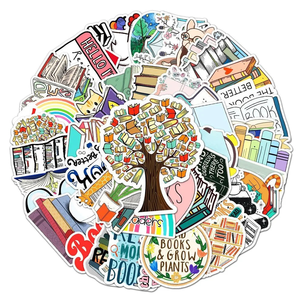 50/100PCS/SET I love reading Vinyl Decal Stickers Premium Waterproof Die Cut Matte Sticker Best Friend Gifts (Online Order Only)