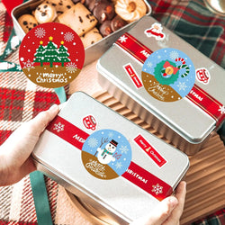 300 Pcs Merry Christmas Stickers 2Inch Tree Santa Clause Snowman Deer Gift Tag Sticker Christmas Gift Labels Holiday Present (Online Order Only)