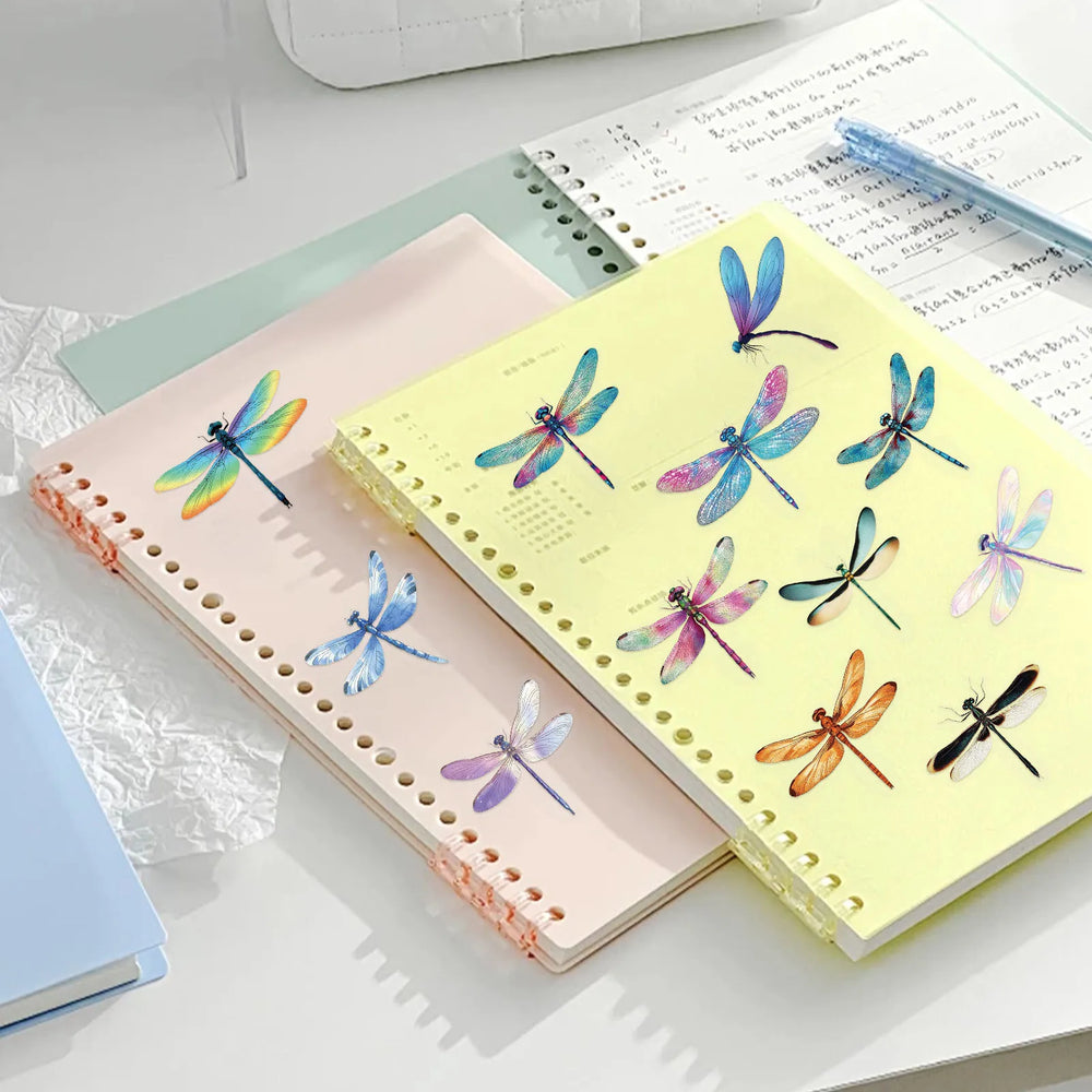 10/30/50PCS Dragonfly Stickers Cartoon Transparent Sticker Funny Insect DIY Toy Fridge Luggage Laptop Phone Guitar Bike Decals (ONLINE ORDER ONLY)