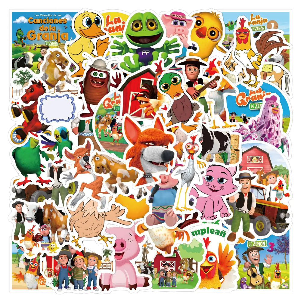 La Granja de Zenón Stickers Cartoon Decals for Scrapbook, Laptop, Guitar, Car, Bike, Kids Toys (10/30/50PCS) (Online Order Only)