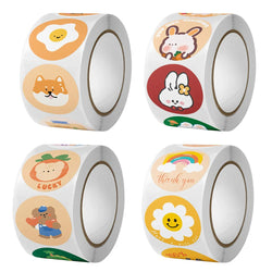 500pcs/roll Reward Stickers For Kids Children Kindergarten School Encouragement Students Games Toy Animals Stationery Labels (ONLINE ORDER ONLY)