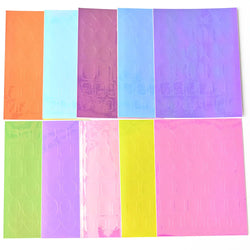 10/11/16Pcs Vibrant Aurora Holographic Nail Foils Ice Cube Cellophane Laser Jewelry Candy Nail Stickers Chameleon Manicure Decor (ONLINE ORDER ONLY)