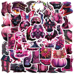 10/50Pcs Cool Gothic Forest Witch Magic World Stickers Aesthetic DIY Scrapbooking Skateboard Laptop Phone Car Decoration Sticker (Online Order Only)