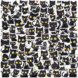 10/30/50/100PCS Cute Cartoon Black Cats Stickers Funny Animals Decals Decoration For Laptop Fridge Phone Stationery Bike Kid Toy (ONLINE ORDER ONLY)