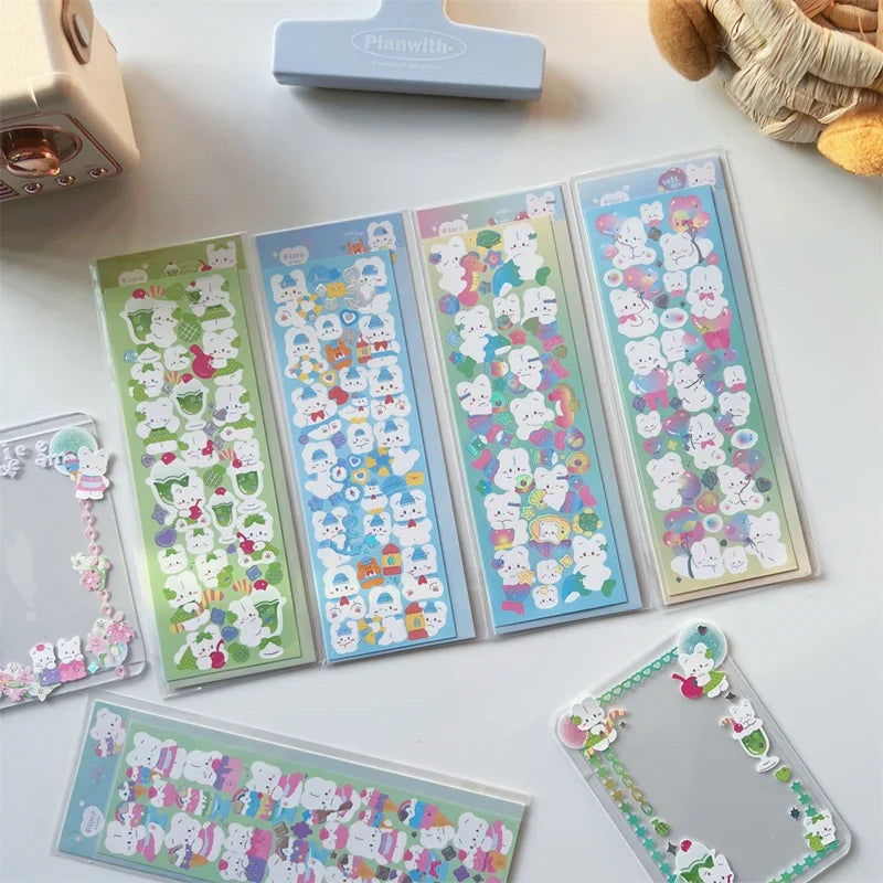 Ins Cute Bear Animals Stickers for Scrapbooking Journal Diary Album Making DIY Arts Crafts Korean Stationery Sticker (ONLINE ORDER ONLY)