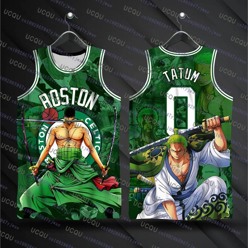 One Piece Basketball Jersey: Luffy Zoro Tatum No.0 Vest (ONLINE ORDER ONLY)