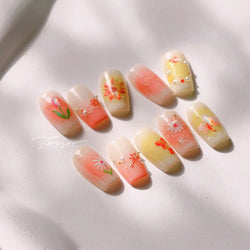 Vivid Honey Bee Ribbon Bowknot Pot Daisy Wreath Flower Shining Tulip Honeycomb Jar Self Adhesive Nail Art Sticker Manicure Decal (ONLINE ORDER ONLY)