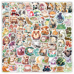 Cute Cartoon Animal Stickers - 10/30/50/100pcs for Laptop, Phone, Suitcase, Fridge Decoration (ONLINE ORDER ONLY)