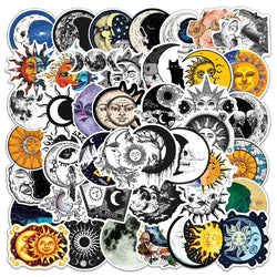10/30/50PCS Cool Mysterious Moon Gothic Graffiti Stickers Art Aesthetic Decals Kid Toy Skateboard Motorcycle Laptop Car Sticker (ONLINE ORDER ONLY)