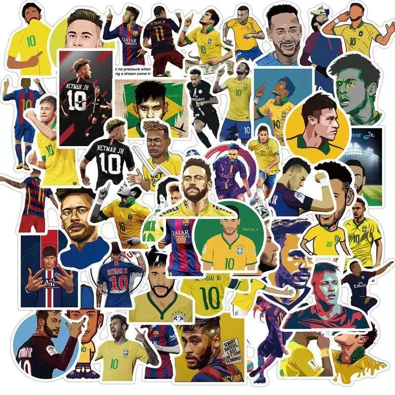 50pcs Neymar Stickers for Suitcase, Water Cup, Phone, Laptop, Car, Scooter, Refrigerator (ONLINE ORDER ONLY)