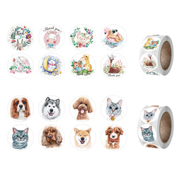 100-500 Pcs Pet Cat Dog Children's Cartoon Animal Stickers Reward Labels Seal DIY Paper Adhesive Gift (ONLINE ORDER ONLY)