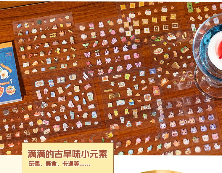 24piece/book Vitality Party Series Cut Film Sticker Book Y2K Journal Handbook Scrapbooking Kawaii Decoration Sticker Gift (ONLINE ORDER ONLY)