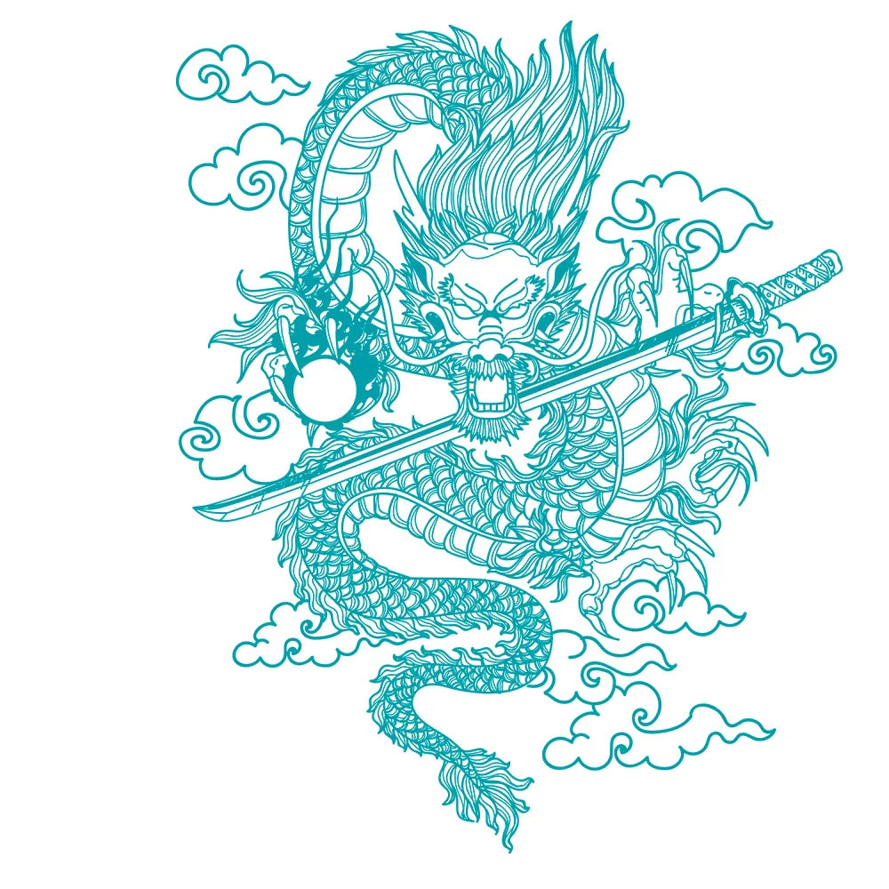 Japane Anime Detachment Car Sticker For Katana And Black Dragon Decoration Movement Style Die Cutting Waterproof PVC Vinyl Decal (ONLINE ORDER ONLY)