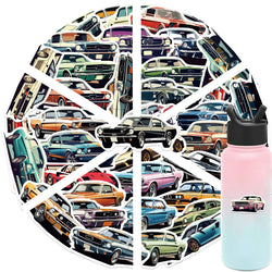 50pcs Car Cartoon Stickers Vehicle Diverse Designs Waterproof PVC Sticker Decals for Luggage Journals Computer Decals (ONLINE ORDER ONLY)