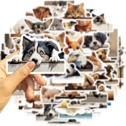 10/30/60PCS Kawaii Lay Dog PVC Sticker Aesthetic Chidlren's Korean Stationery Decoration Scrapbooking School Supplies for Kids (ONLINE ORDER ONLY)