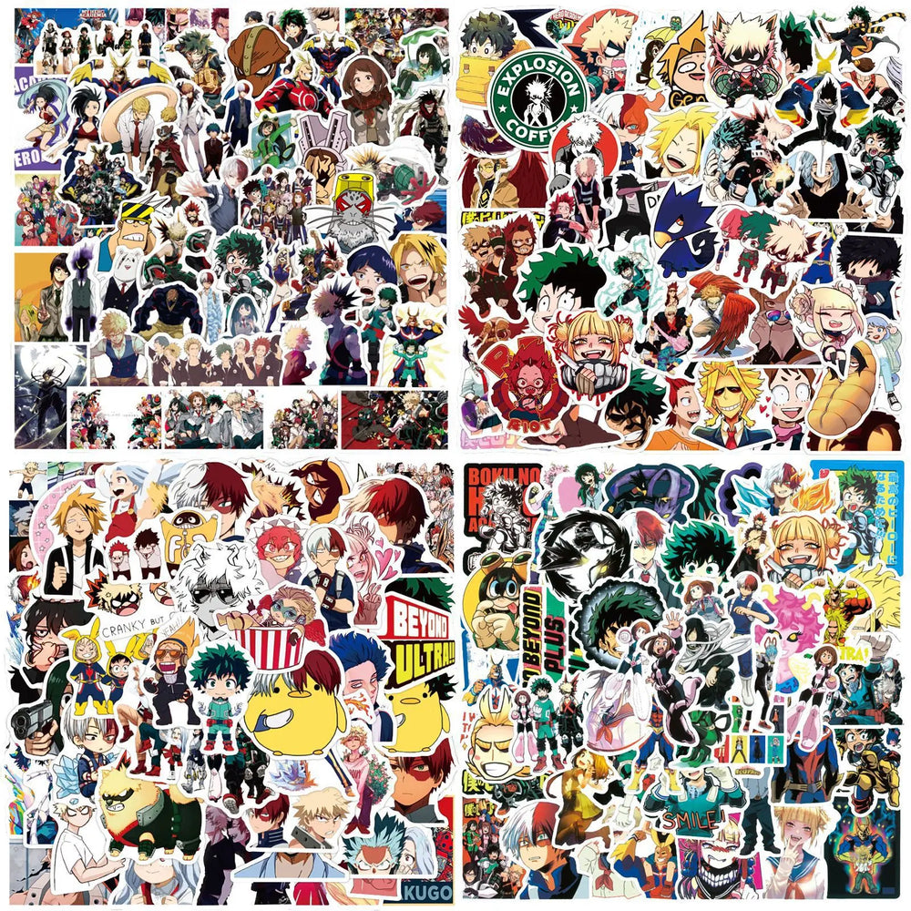50pcs My Hero Anime Stickers for Laptop, Phone, Car, Water Bottle, Notebook, Kids Toys (Online Order Only)