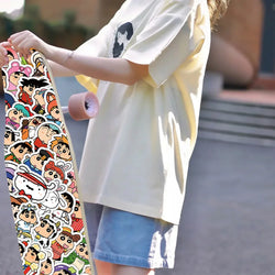 10/30/50/100PCS Cute Crayon Shin-chan Cartoon Stickers Funny Anime Graffiti DIY Luggage Laptop Phone Guitar Car Bike Kids Toy (ONLINE ORDER ONLY)