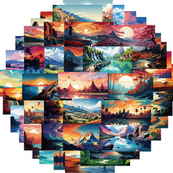 Cartoon Landscape Stickers Decal for Snowboard Laptop Luggage Car Fridge Vinyl DIY (Online Order Only)