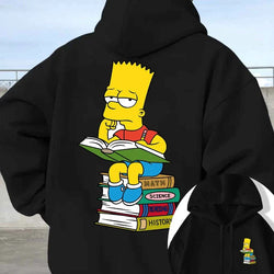 Simpsons Fleece Hoodie - Bart with Books (ONLINE ORDER ONLY)
