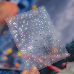 Ocean Elements Starry Sea Shoal of Fish School Water Bubbles Water Bubbles Adhesive Nail Art Decoration Sticker Manicure Decals (Online Order Only)