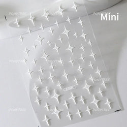 Snowflake Butterfly Rhinestone Shiny Totem Self Adhesive Nail Art Stickers Romantic Charm Chic Rose Flower Pearl Manicure Decals (ONLINE ORDER ONLY)