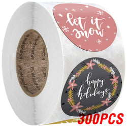 100-500 Pcs Golden Font Merry Christmas Sticker Thank You Sticker Seal Label For Envelope Gift Wrapping Scrapbook 1 Inch (ONLINE ORDER ONLY)