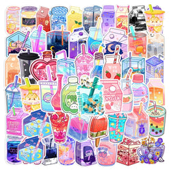 Kawaii Cute Drink Stickers Aesthetic Decals Laptop Phone Guitar Suitcase Kids Toy (Online Order Only)