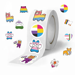 500pcs Rainbow LGBTQ Stickers Roll for Kids for School Reward Decals Students Teachers Cute Animals Stickers Labels (ONLINE ORDER ONLY)