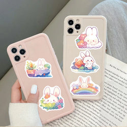 10/30/50PCS Rainbow Rabbit PVC Sticker Aesthetic Children's Korean Decoration Scrapbooking Stationery School Supplies for Kids (ONLINE ORDER ONLY)
