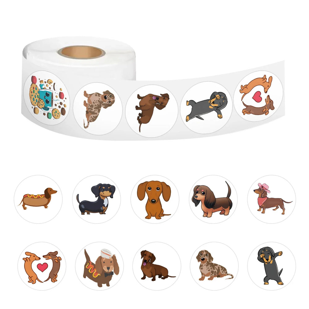 100-500pcs Dog Sticker for On Laptop Suitcase Cute Animal Cartoon Rewards Hand Account Tape Seal Label Stationery Stickers (ONLINE ORDER ONLY)