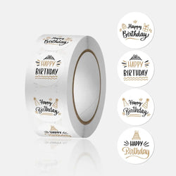 100-500pcs Cute Happy birthday Stickers for Gift Wrapping Decoration Envelope Sealing Label Kids toys Stationery Stickers 1inch (ONLINE ORDER ONLY)