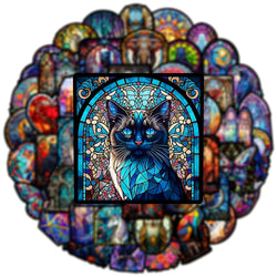 10/30/50pcs Funny Colourful Glass Style Aesthetic Stickers Decals DIY Laptop Water Bottle Notebook Stationery Sticker Kids Toys (ONLINE ORDER ONLY)