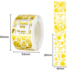 120pcs Rectangle Gold Foil Stickers Thank You For Small Business Gift Seal Labels Shipping Stickers For Decoration Envelope (ONLINE ORDER ONLY)