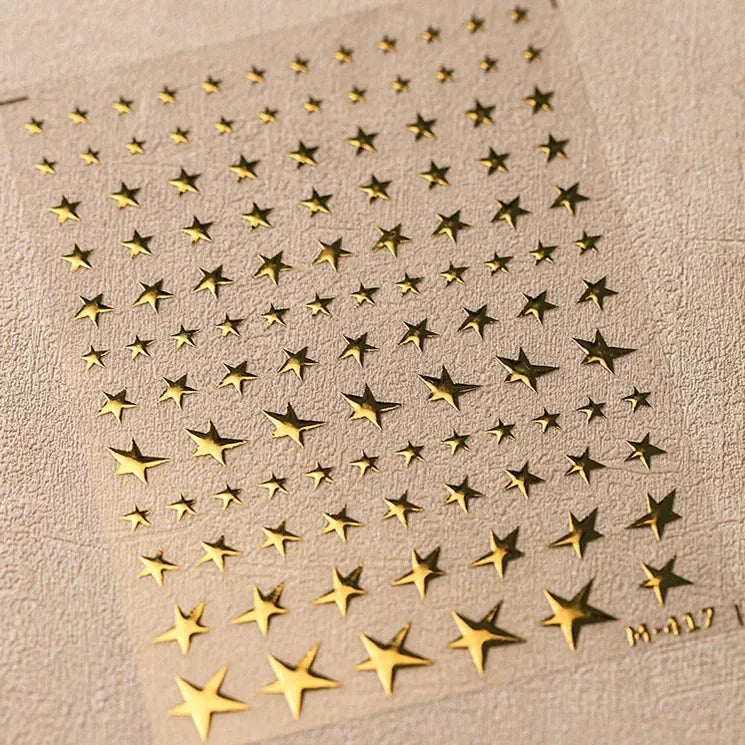 Dreamy Moon Star Cloud Butterfly Starrylight Rhinestone 5D Soft Embossed Relief Nail Art Sticker 3D Decal Decoration Manicure (ONLINE ORDER ONLY)