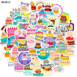 Birthday Cake PVC Stickers - Kids Toys, Gifts, Decoration, Stationery, Graffiti Decals (Online Order Only)