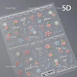 Retro Lace Corset Laced Bodice Wrap Top British Classical Dress Bowknot Rose Star Key Adhesive Nail Art Sticker Manicure Decals (ONLINE ORDER ONLY)