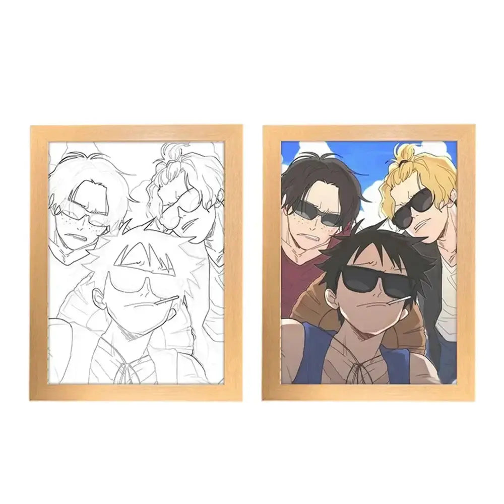 One Piece Photo Frame Night Light Luffy Zoro Christmas Gift (ONLINE ORDER ONLY)
