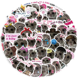 10/30/56PCS Kawaii Hamster Cartoon Stickers Cute Animal Meme Sticker DIY Luggage Laptop Phone Car Bike Skateboard Decal Kids Toy (ONLINE ORDER ONLY)