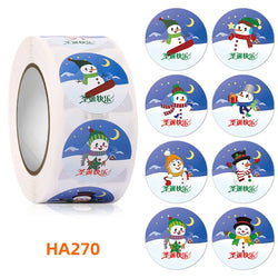 500Pcs Christmas Stickers 1inch Snowflakes Holiday Stickers Xmas Gift Label for Envelope Box Gift Decor (ONLINE ORDER ONLY)