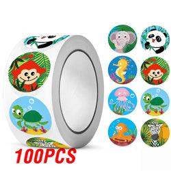 100-500pcs Reward Label Cartoon Animal Sticker Thank You Cute Game Sticker DIY Gift Sealing Label Decoration Supple (ONLINE ORDER ONLY)