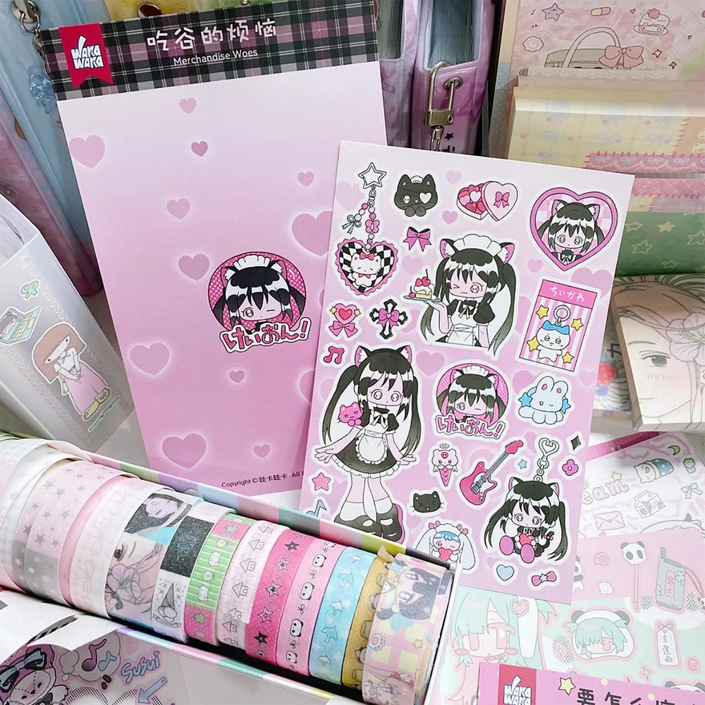 1Pc Scrapbook Material Sticker Decorative Stationery Sticker DIY Arts Crafts Album Deco Sticker Journal Planner Card Sticker (Online Order Only)