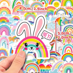 10/50Pcs Rainbow Bridge Cartoon Waterproof Stickers DIY Skateboard Fridge Motorcycle Luggage Cute Graffiti Sticker Decal Toy (ONLINE ORDER ONLY)