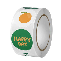 100-500pcs Round Happy Day Stickers For Envelope Seal Labels Gift Packaging Decor Birthday Party Scrapbooking Stationery Sticker (Online Order Only)