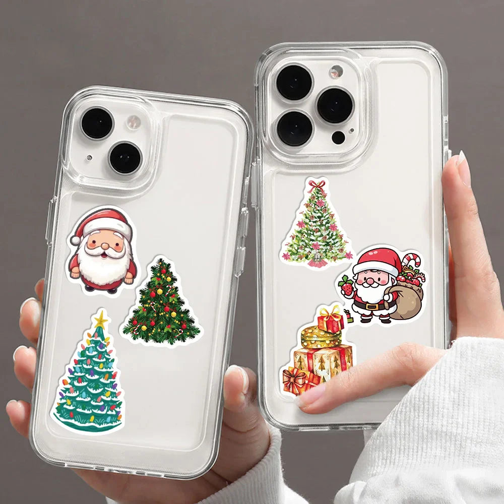 50pcs Retro Christmas Cartoon Children Stickers Decals Decoration DIY Phone Notebook Suitcase Laptop Fridge Wall Sticker (ONLINE ORDER ONLY)