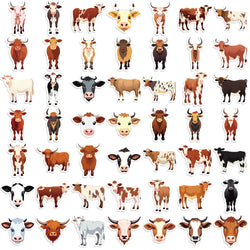 50PCS Cute Cow PVC Sticker Aesthetic DIY Children's Decoration Scrapbooking Korean Stationery School Supplies for Kids (ONLINE ORDER ONLY)